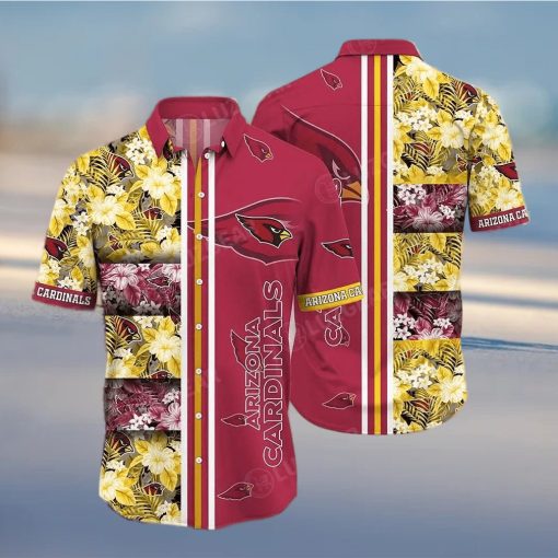 Arizona Cardinals Nfl Graphic Tropical Patterns Hawaiian Shirt 3D Printed Beach Shirt  Arizona Cardinals Gifts – Family Gift Ideas That Everyone Will Enjoy