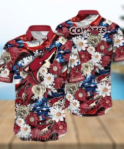 Arizona Coyotes NHL Independence Day Full Print 3D Hawaiian Shirt