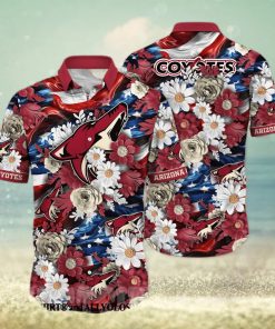 Arizona Coyotes NHL Independence Day Full Print 3D Hawaiian Shirt