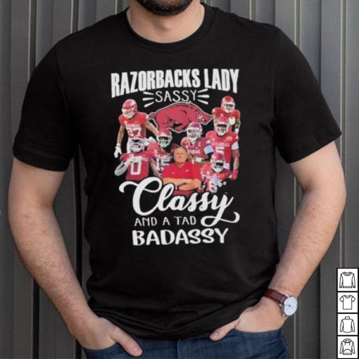 Arkansas Razorbacks football lady sassy classy and a tad badassy 2023 shirt