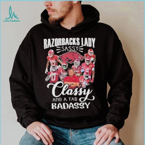 Arkansas Razorbacks football lady sassy classy and a tad badassy 2023 shirt