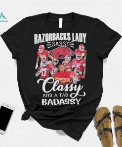 Arkansas Razorbacks football lady sassy classy and a tad badassy 2023 shirt