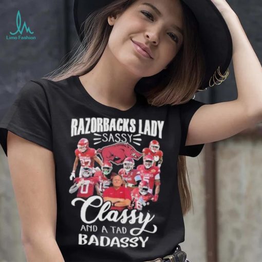 Arkansas Razorbacks football lady sassy classy and a tad badassy 2023 shirt