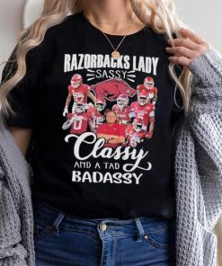 Arkansas Razorbacks football lady sassy classy and a tad badassy 2023 shirt