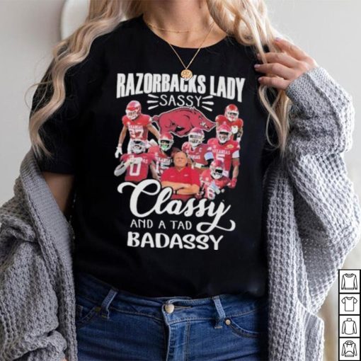 Arkansas Razorbacks football lady sassy classy and a tad badassy 2023 shirt