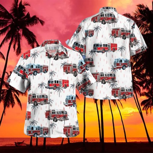 Armonk New York Armonk Fire Department Summer Aloha Hawaiian Shirt