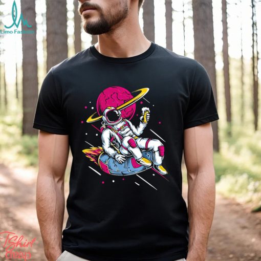 Astronaut drink beer on Space shirt