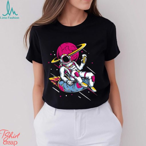 Astronaut drink beer on Space shirt