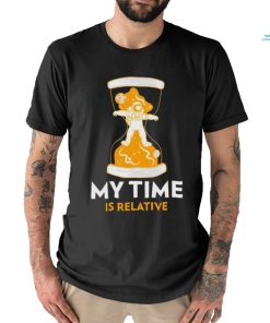 Astronaut in hourglass my time is relative shirt