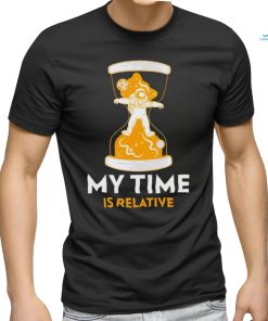 Astronaut in hourglass my time is relative shirt