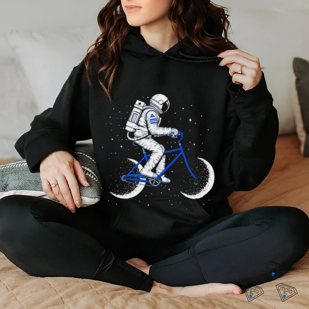 Astronaut riding bike Moon cycle art shirt Astronaut riding bike Moon cycle art shirt