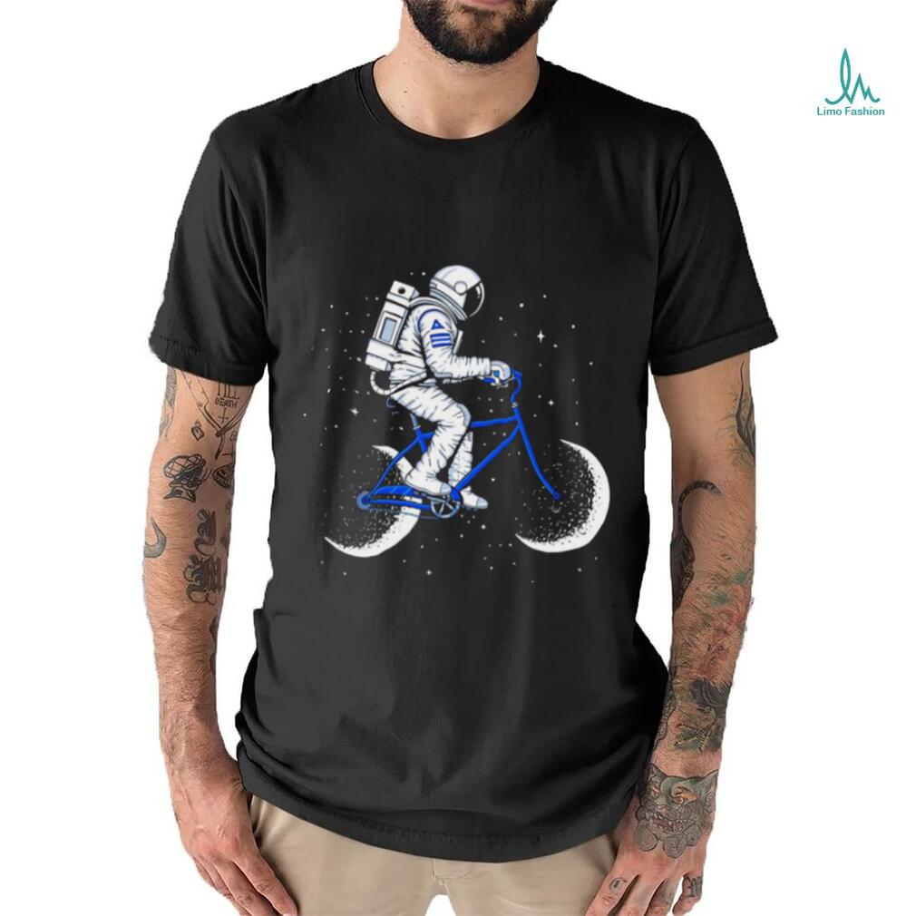 Astronaut riding bike Moon cycle art shirt Astronaut riding bike Moon cycle art shirt