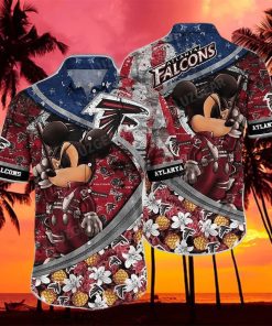 Atlanta Falcons And Mickey Mouse Custom Name Hawaii Shirt Summer