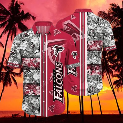 Atlanta Falcons Nfl Graphic Tropical Patterns Hawaiian Shirt 3D Printed Beach Shirt Summer Best Gift For Fans – Family Gift Ideas That Everyone Will Enjoy