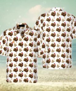 Autumn Cute Turkey Birds 3D Hawaiian Shirt