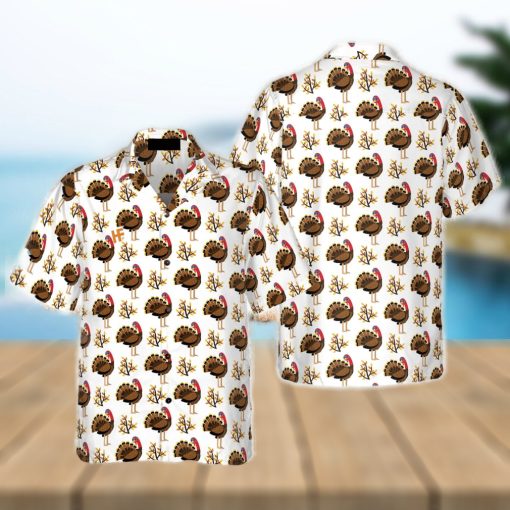 Autumn Cute Turkey Birds 3D Hawaiian Shirt