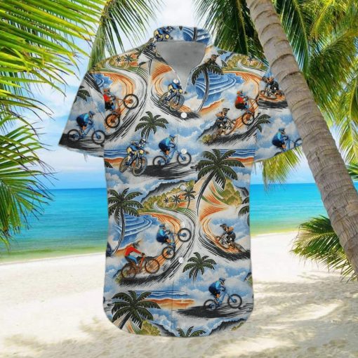 Awesome Bicycle On Summer Unisex Hawaiian Shirts