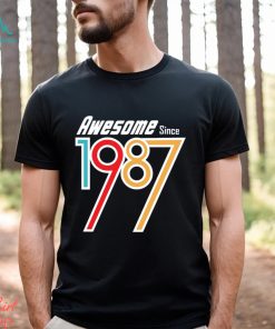 Awesome Since 1987 29 nd Birthday Gift T Shirt BN