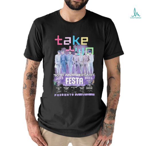 BTS Take Two 10th Anniversary 2013 – 2023 Festa Presents Everywhere Signatures Shirt