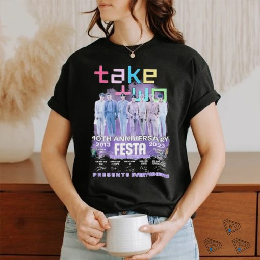 BTS Take Two 10th Anniversary 2013 – 2023 Festa Presents Everywhere Signatures Shirt