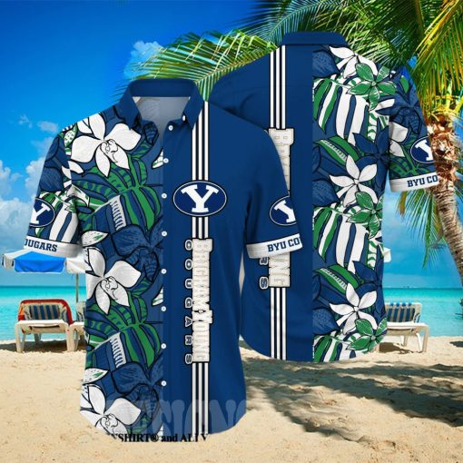 BYU Cougars NCAA Flower Full Print 3D Hawaiian Shirt