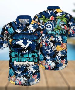 BYU Cougars NCAA Flower Tropical All Over Printed Classic Hawaiian Shirt