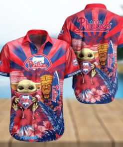 Baby Yoda MLB Philadelphia Phillies Hawaiian Shirt