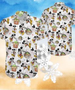 Baby Yoda Mickey Ad Vintage Aloha Hawaiian Shirt