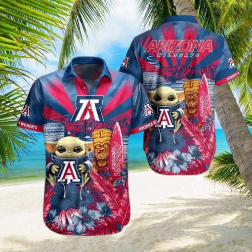 Baby Yoda Star Wars NCAA Arizona Wildcats Hawaiian Shirt For Summer Lovers