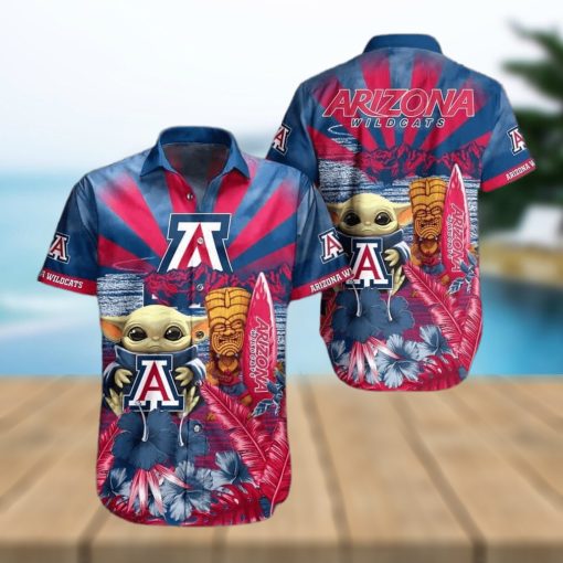 Baby Yoda Star Wars NCAA Arizona Wildcats Hawaiian Shirt For Summer Lovers