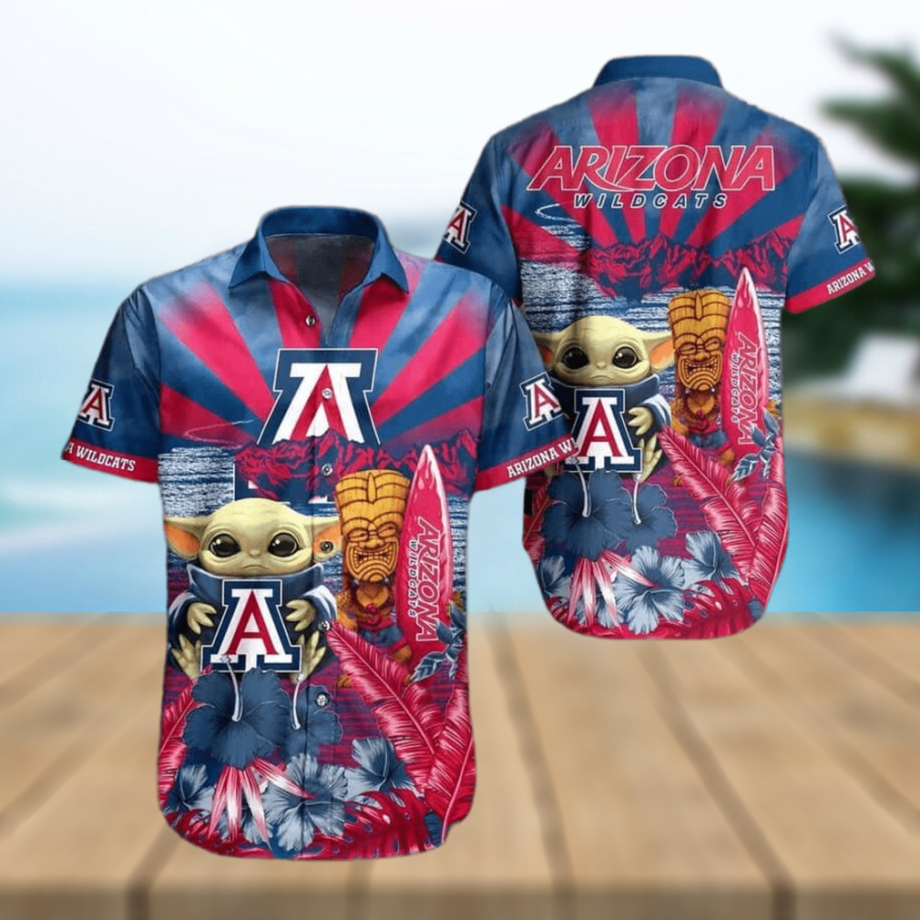Arizona Wildcats NCAA Flower Button Up Hawaiian Shirt 3D Shirt, Arizona  Wildcats Father's Day Gifts - T-shirts Low Price