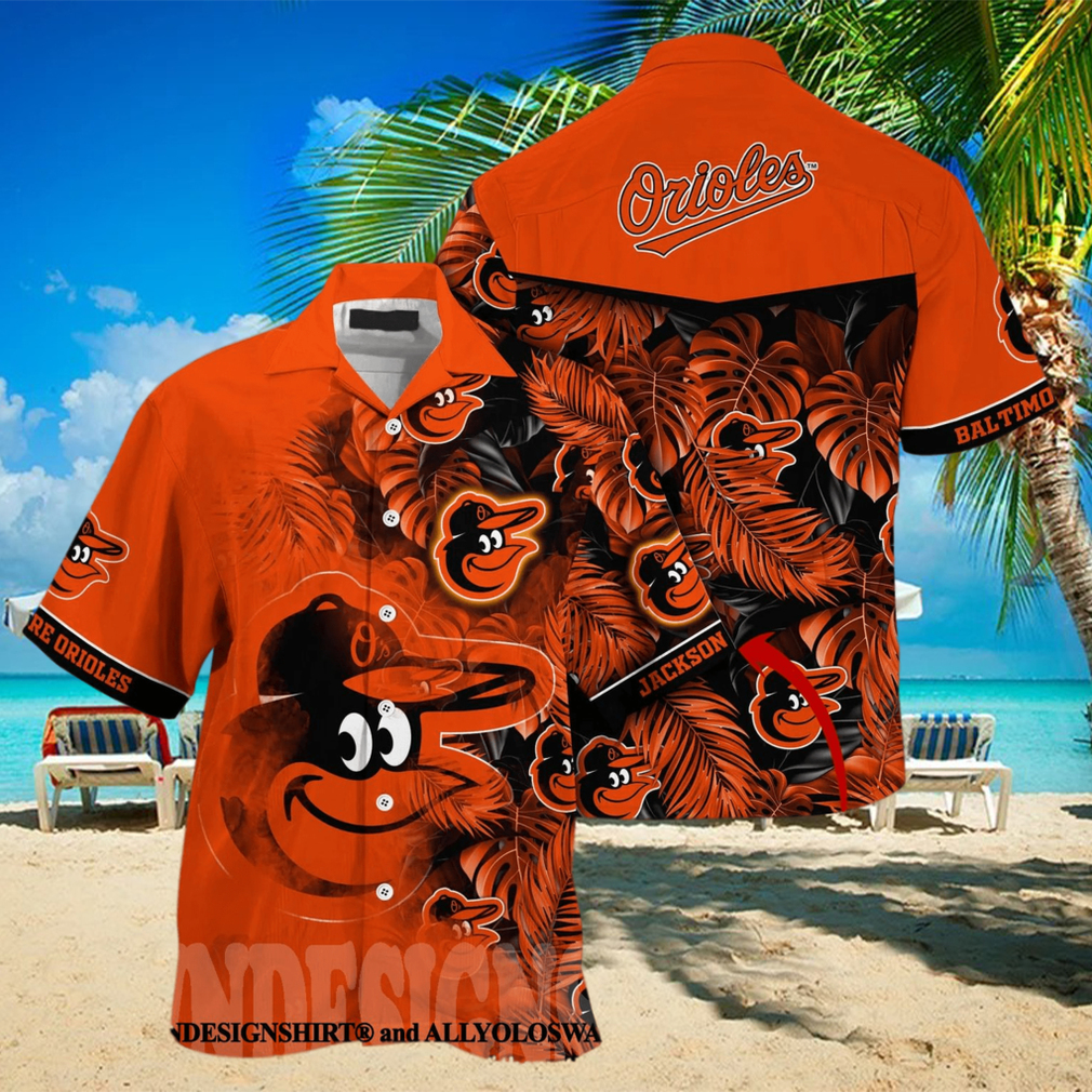 Baltimore Orioles Hawaiian Retro Logo MLB Summer Beach Men And