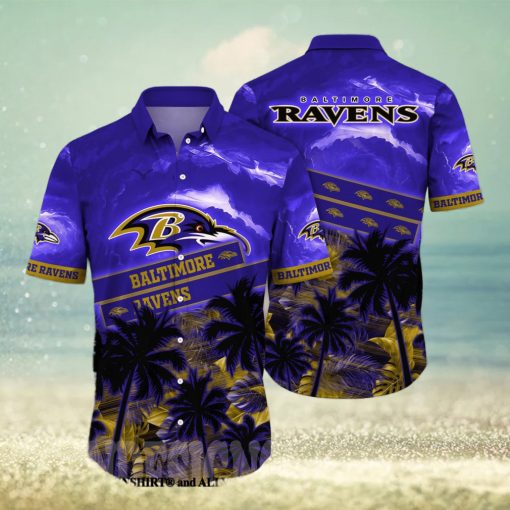 Baltimore Ravens NFL Floral 3D All Over Print Hawaiian Shirt