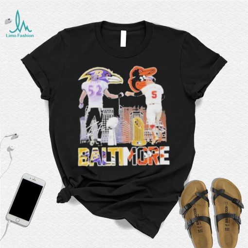 Baltimore Ravens Orioles Lewis And Robinson City Champions Signatures 2023 Shirt