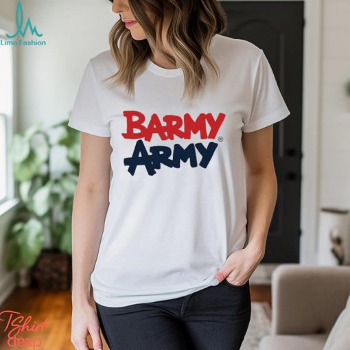 Barmy army large print T shirts