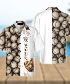 Baseball Pattern And Logo Hawaiian Shirt