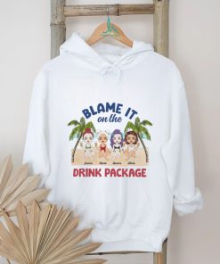 Beach Blame On Drink Package Gift For Bestie Personalized Custom T Shirt