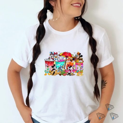 Beach Summer Mickey Coffee Cups Shirt For Coffee Lovers, Disney Shirts