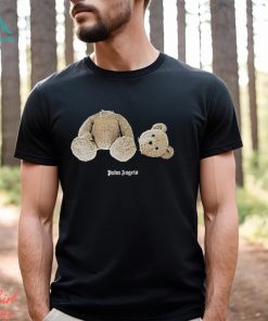 Bear print cotton T shirt