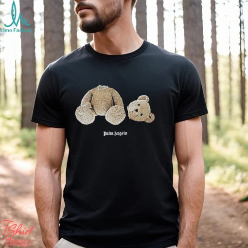 Bear print cotton T shirt