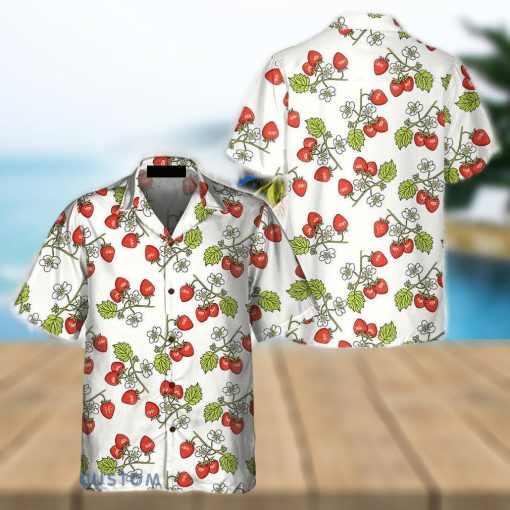 Beautiful Strawberry Seamless Pattern 3D Hawaiian Shirt