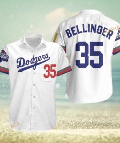 Bellinger 35 Los Angeles Dodgers Funny Hawaiian Shirt Gift For Baseball Players