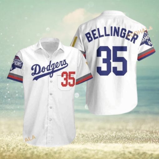 Bellinger 35 Los Angeles Dodgers Funny Hawaiian Shirt Gift For Baseball Players