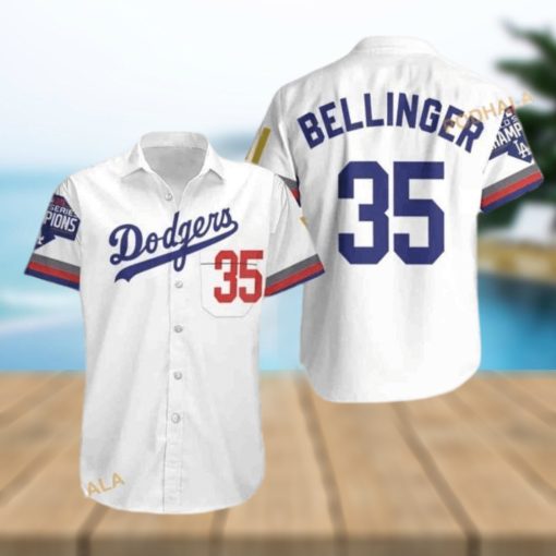 Bellinger 35 Los Angeles Dodgers Funny Hawaiian Shirt Gift For Baseball Players