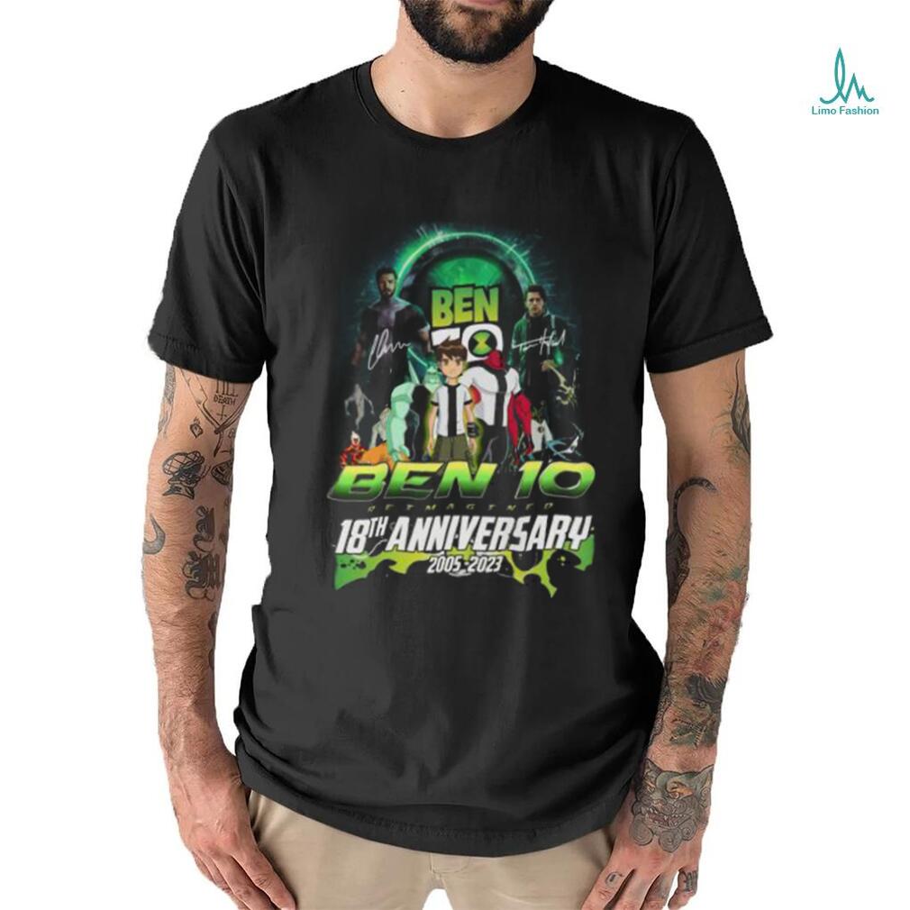 Ben 10 Reimagined 18th Anniversary 2005 2023 signatures Shirt Ben 10 Reimagined 18th Anniversary 2005 2023 signatures Shirt