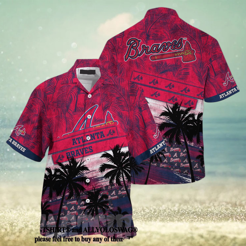 Best Selling Product Atlanta Braves MLB Palm Tree Pattern All Over Print  Hawaiian Shirt - Limotees