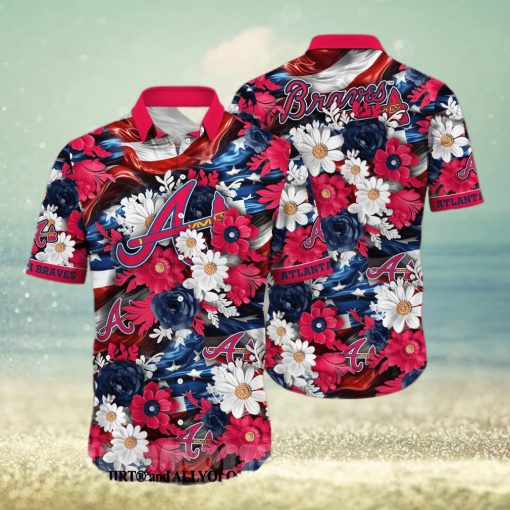 Best_Selling_ProductBest Selling Product  Atlanta Braves MLB Independence Day 3D Full Printing Hawaiian Shirt