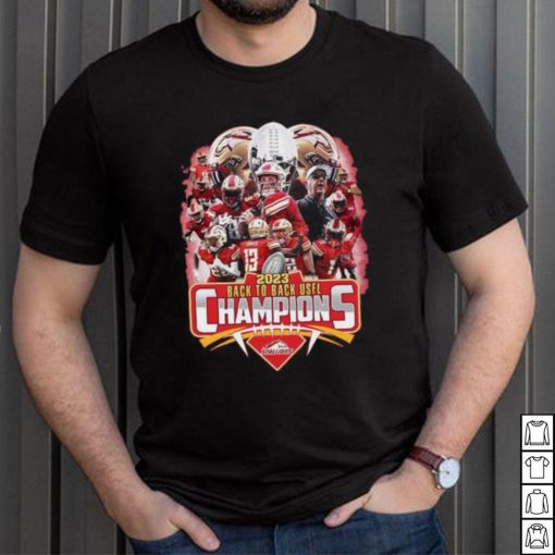 Birmingham Stallions 2023 Back To Back USFL Champions News Shirt