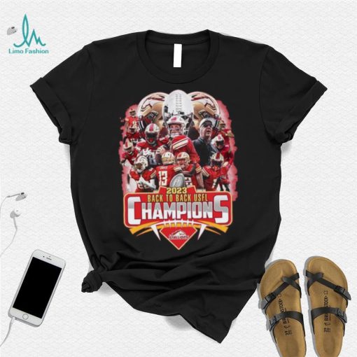 Birmingham Stallions 2023 Back To Back USFL Champions News Shirt