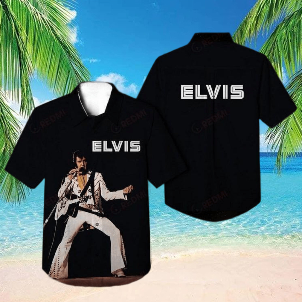 Black Aloha Elvis Presley Hawaiian Shirt Birthday Gift For Music Lovers Black Aloha Elvis Presley Hawaiian Shirt Birthday Gift For Music Lovers